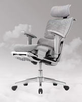 Chaise de bureau ergonomique avec repose-pieds, design confortable et fonctionnel pour une utilisation au bureau, avec accoudoirs 4D, chaise de jeu