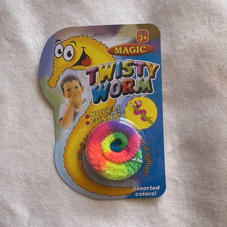 Радужные пушистые черви, игрушки, пушистые черви на веревке, объемные игрушки, сувениры для карнавала и вечеринки