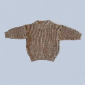 Enfants en tricot personnalisé grande taille hiver filles garçons pull-over en coton surdimensionné enfants bébé chandails - Product Image 1