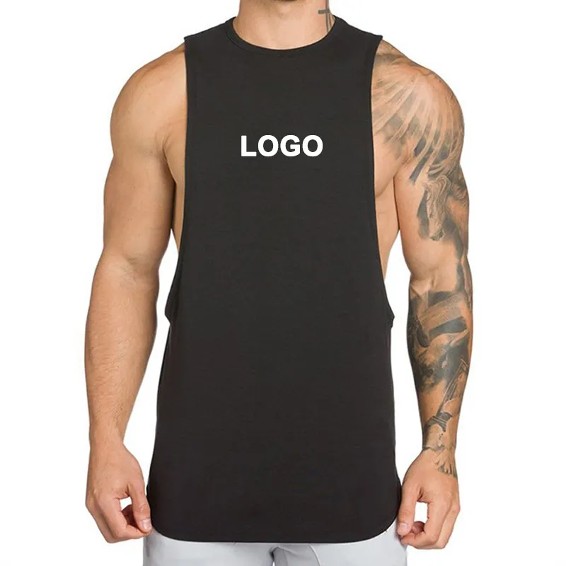 Camiseta de algodão orgânico para homens, camiseta fitness de algodão orgânico para academia e musculação, com cordas musculares