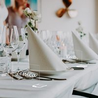Cartes nominatives en acrylique bricolage vierges pour la réception de mariage