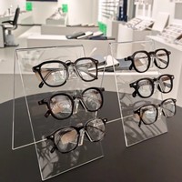Support de présentation pour lunettes en acrylique transparent à 3 niveaux, étagère de rangement multi-grilles pour lunettes de soleil