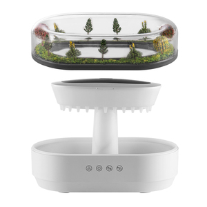 Diffusore elettrico di aromi da 250ML purificatore d'aria domestico con la scena della goccia di pioggia della foresta pluviale diffusore di olio essenziale - Product Image 6