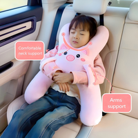 Coussin de Voyage en Forme de U pour Enfant, Motif Animal Mignon, Soutien Cervical pour Siège Arrière, Idéal pour la Sieste en Voiture