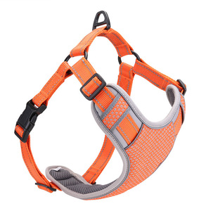 Arnés reflectante para perros grandes, tipo X Y, correa para el pecho, ajustable, transpirable, para paseos al aire libre. - Product Image 5