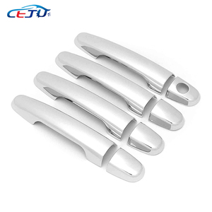 4 pièces de protections pour poignées de portières et autocollants de protection de coupelle de poignée extérieure, aspect fibre de carbone, pour Toyota Vios 2014 - Product Image 5