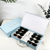 Emballage cadeau personnalisé pour festival, matériaux recyclés, boîtes cadeaux en carton de luxe, étui à lunettes de soleil fait main, doublure en éponge