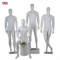 Mannequin homme grande taille en fibre de verre blanc pour présentation de vêtements formels