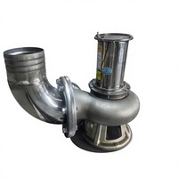 Pompe submersible de découpe de boues et de déchets en acier inoxydable de 4 pouces, 7,5 kW, avec moteur en cuivre pur, portable, câble OEM de 15 m