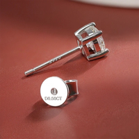 Lab oluşturulan elmas küpe 0.5ct IGI sertifikalı damızlık küpe bir çift sıcak satış ekonomik küpe 14K altın