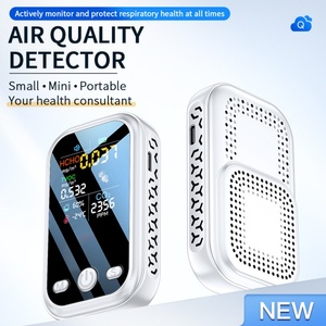 Détecteur portable de CO2 et de formaldéhyde en PU écologique, avec surveillance de la température et de l'humidité intérieures - CL388 - Product Image 4