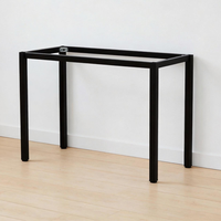 Pieds de table contemporains en métal à cadre carré, en alliage de fer, réglables en hauteur, pour bureau, café ou salle à manger