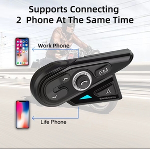 R15 Pro รถจักรยานยนต์หมวกกันน็อค BT อินเตอร์คอมชุดหูฟังสากลจับคู่วิทยุ FM - Product Image 3