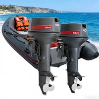 Motor Tempel Bensin 2 Tak 40HP Heavy Duty Desain Anti-Karat Untuk Kapal Kerja Lepas Pantai Yamaha