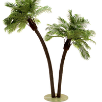 Faux palmier artificiel en plastique anti-UV et anti-décoloration, pas cher, pour extérieur, décoration de piscine