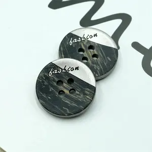 New Design Plastic Buttons Four Hole Button Decorative Accessories Resin Buttons Round 4 Holes For Shirt Clothing
