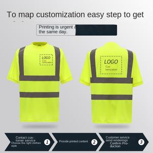 Camiseta de Manga Corta Reflectante de Secado Rápido para Seguridad en Obras de Construcción de Verano, Personalizable Directo de Fábrica - Product Image 4