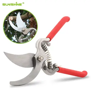 SUNSHINE Offline hot sales 8 inch handle shears garden forged steel blade pvc coated cutting scissor gardening pruner shear