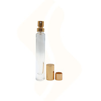 Vente de flacons de parfum ronds en verre transparent épais de haute qualité avec pulvérisateur à pompe pour le transfert de parfums 10 ml