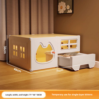 Cage pour chat Villa Cat, cage pour chat super grande, en plastique durable, motif solide, utilisation en intérieur, multifonctionnelle, maison pour animaux de compagnie écologique