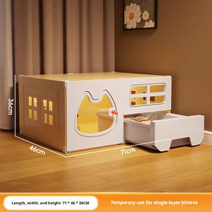 Villa Kedi Dolabı Kedi Kafesi Süper Büyük Dayanıklı Plastik Düz Desenli İç Mekan Kullanımı Çok Fonksiyonlu Çevre Dostu Evcil Hayvan Evi - Product Image 6