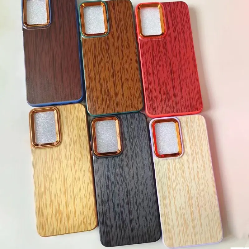 Wood grain TPU Painting Mobile Back Cover Case for Infinix KC8/Iphone 15plus/Xiaomi POCO M4/Samsung