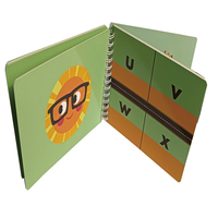 Livres éducatifs en carton pour enfants de tous âges avec alphabet braille, reliure Wire-o, impression personnalisée, vente en gros