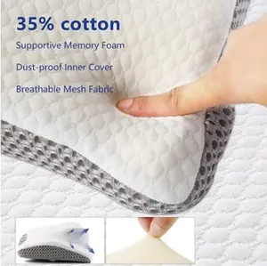 Cervical Memory Foam Pillows For Neck And Shoulder Pain Ergonomic Support Pillow For Side Sleepers Back And Stomach Sleepers