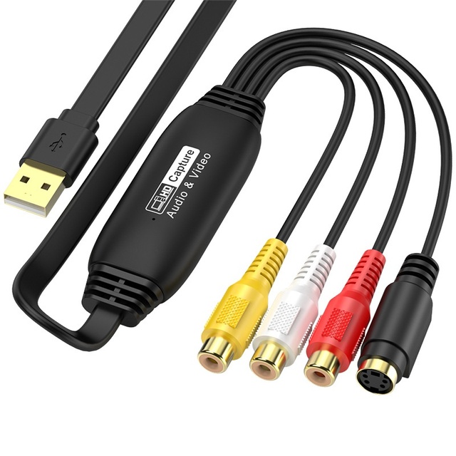 Cross-border USB Video Capture Card HW-1406 Driver-Free AV Signal Capture for Android & Windows 11