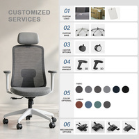 Chaise de bureau ergonomique à dossier haut en maille SITSTAR, certifiée BIFMA GREEN GUARD, avec support lombaire réglable, pour projets de conception de bureaux et fournitures professionnelles.