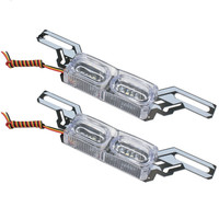 Luz de freno DRL para motocicleta, luz intermitente trasera, intermitente, colorida, Universal