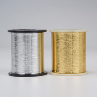 High Sheen High Tenacity 100% PET Film Metallic Foil Yarn for Embroidery Sewing Hand Knitting M-Type Gold/Silver Thread Oeko-Tex