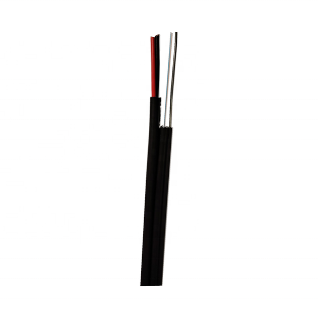 G657A FTTH GYXFTY 2-Core Outdoor Optic Fiber Cable Drop Cable with Steel and Power Wire Zhejiang Origin for Communication
