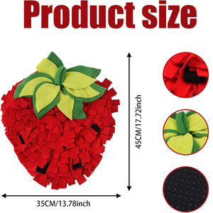 8716 Tappetino Olfattivo per Cani di Alta Qualità, Lavabile in Lavatrice, a Forma di Fragola, con Base Antiscivolo per Uso Interno - Product Image 2