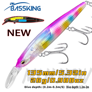 เหยื่อตก<span class=keywords><strong>ปลา</strong></span>แบบ Flash Flake Minnow ขนาด 135 มม./27 กรัม แบบตีไกล พร้อมระบบเลื่อนน้ำหนัก สำหรับตก<span class=keywords><strong>ปลา</strong></span>แบสและ<span class=keywords><strong>ปลา</strong></span>ไพค์ - Product Image 1