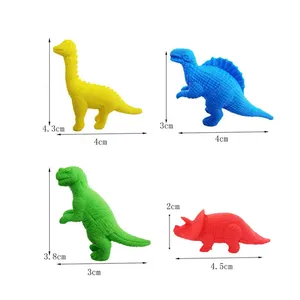 Gomma da cancellare per matita di dinosauro 3D di moda promozionale gomme da cancellare personalizzate per il design di animali carini per bambini