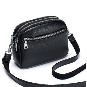AndoBag Crossbody Shoulder <b>Bags</b> for Women Genuine Cow <b>Leather</b> Fashion Casual Zipper <b>Phone</b> <b>Bag</b> Large Capacity 8081 - Product Image 5
