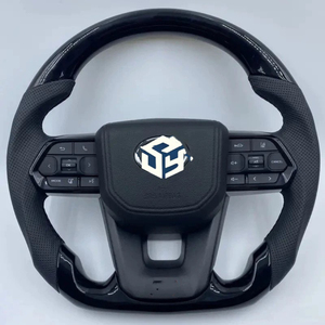 Volant de voiture en cuir et fibre de carbone cousu à la main de qualité OEM, utilisé pour Toyota LC300 Land Cruiser Camry Hiace Hilux Corolla - Product Image 2