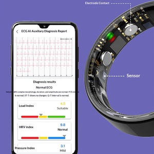 Bague connectée étanche IP68 avec surveillance cardiaque ECG, longue autonomie, vente en gros, commande en gros - Product Image 6