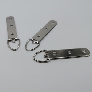 Silver 711 Hanging <b>Hook</b> Stainless Steel Rectangle Three Hole Long <b>Hook</b> <b>For</b> <b>Wall</b> Door Storage Organization - Product Image 4