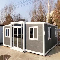 Maison conteneur extensible moderne en acier galvanisé de 20/40 pieds, 1 à 4 chambres, fournie directement par l'usine