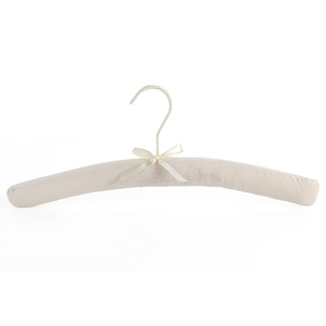 Blanc personnalisé broderie tissu <span class=keywords><strong>cintre</strong></span> <span class=keywords><strong>satin</strong></span> vêtements cintres - Product Image 2