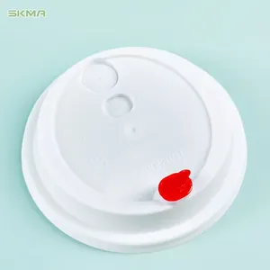 High Quality Disposable Red Heart Caps 90mm Injection Pp Plastic Lids Transparent Frosted Lids For Bubble Tea Shop