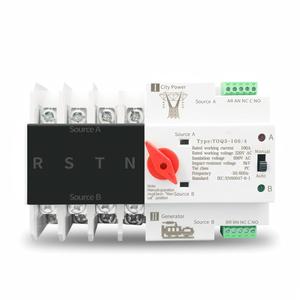 Cnfly TOQ5-100/4 3P ราง DIN สามเฟสสวิตช์โอนแบบอัตโนมัติด้วยตนเอง63A/100A/125A AC ทำลายความสามารถใน10kA - Product Image 1