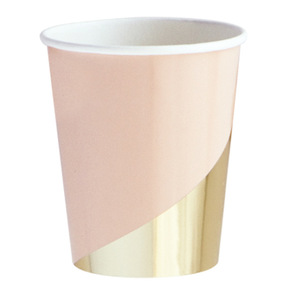 Ensemble de 4 assiettes en papier pour décoration de fête, couleur rose, avec estampage à chaud, vaisselle jetable - Product Image 5
