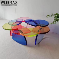 WISEMAX FURNITURE Nouvelle table basse d'appoint en acrylique, design simple et moderne, pour salon, hôtel, maison, villa