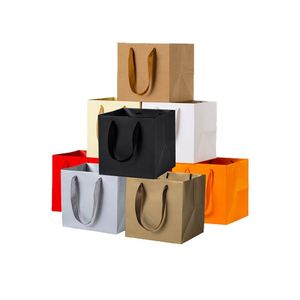 Sac en papier d'emballage pour fleurs à fond carré pliable XL 10x10cm 25x25cm 35x35cm - Product Image 5