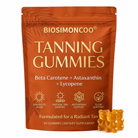 Gummies bronzantes à la bêta-carotène, astaxanthine et lycopène – Soutien antioxydant pour un bronzage naturel – 60 unités