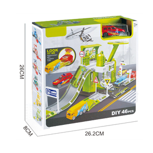 QS Wholesale Multi Style DIY City Theme Sanitation Truck Set Plastic Flexible Tracks Slot Toy <strong>Parking</strong> Lot <strong>Game</strong> for Kids - Product Image 6