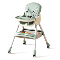 Chaise haute 2-en-1 pour bébé, siège rehausseur pivotant, design écologique, portable, pour salle à manger, salon, cuisine – Meilleures ventes, haute qualité